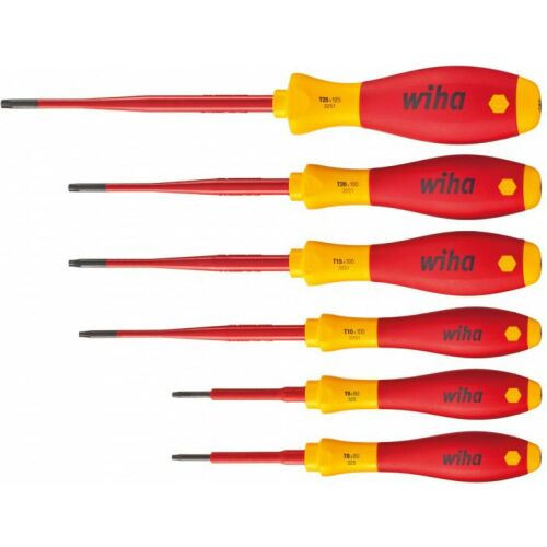 Wiha SoftFinish Slimfix Insulated Torx Screwdriver Set - 6 pcs, VDE tested