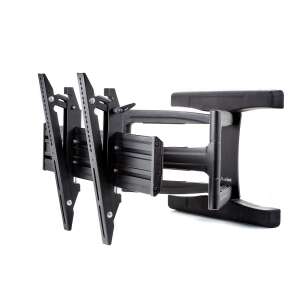 Edbak WUSC-VSM654 65-86 inch TV wall mount, black, angled view - Edbak TV Stand and Wall Mount