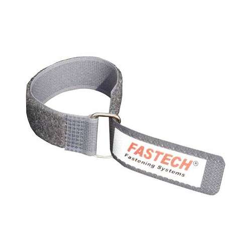 Öntapadós tépőzáras biztonsági öv, 220 mm x 20 mm, szürke, Fastech F101-20-FT-220M