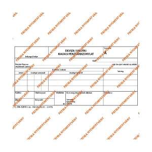 C.318-120/V 50x3 "Deviza (valuta) kiadási pénztárbizonylat" űrlap, üres, Patria Nyomtatvány - Patria