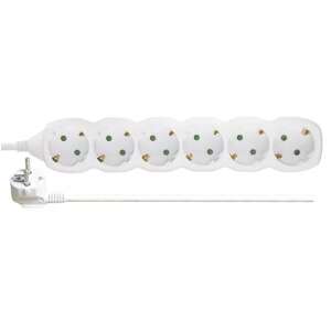 EMOS 6-socket power strip with 2 meter cable, white - Electrical Installation