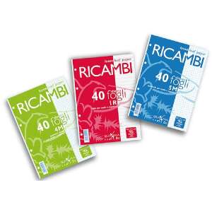 Pigna Ricambi A4-Loseblattpapier, 40 Blatt, liniert, 80 g/m², weiß - Ringbucheinlagen