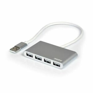 Port - 4 Portos USB 2.0 Hub - Ezüst 133582540 - Port Designs