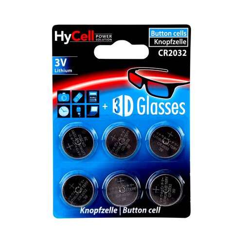 HyCell CR2032 Lítium Gombgombelem - 6 db 70449494 - Elem