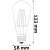 Avide LED Filament ST57 light bulb dimensions