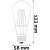 Avide LED Filament ST57 light bulb dimensions