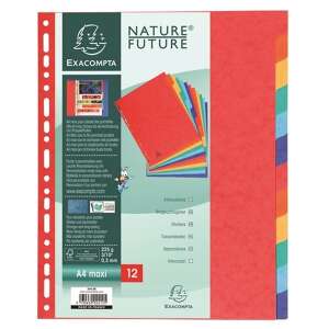 Exacompta A4 Színes Elválasztólapok - 12 részes