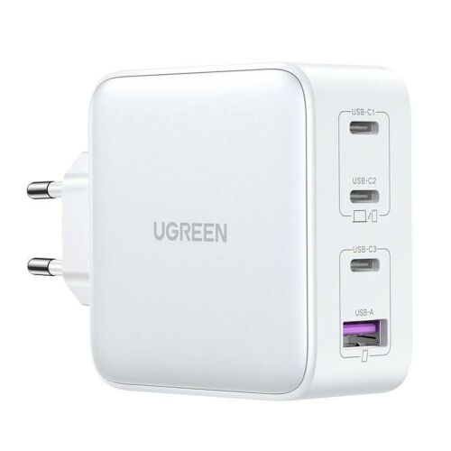 Încărcător Ugreen 100W GaN USB-C cu 3 porturi USB-C și 1 USB-A