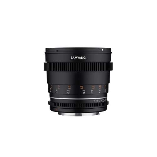 Obiektyw Samyang Cine MF 50mm T1.5 VDSLR MK2 do aparatów Canon EF, widok z przodu