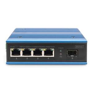 Digitus DN-651130 5-port industrial ethernet switch, front view - Digitus