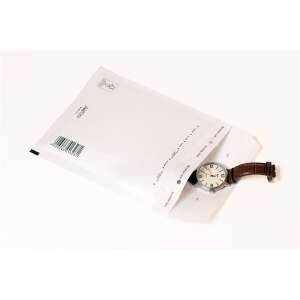 White bubble mailer with a watch inside, 370x480mm, W10, VICTORIA PAPER - Envelope