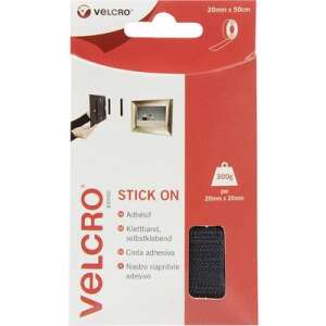 VELCRO® Öntapadó Tépőzár - Fekete - 50cm x 20mm
