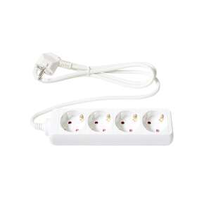 TOO PSW-415 4-socket power strip with 1.5 meter cable, white - Electrical Installation