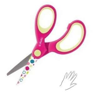 Foarfece de artizanat Herlitz 10897163 roz de culoare roz cu puncte colorate - Foarfece