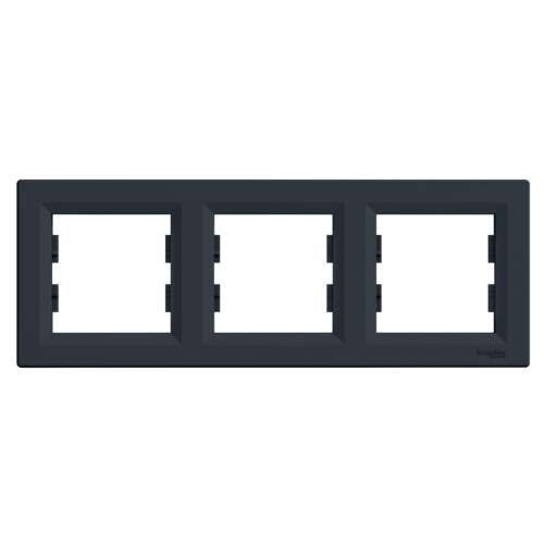 Schneider ASFORA cadru triplu antracit pentru întrerupătoare electrice