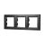 Schneider ASFORA horizontaler Dreifachrahmen - Anthrazit 70460833