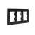 Schneider ASFORA Schwarz Dreifachrahmen für elektrische Schalter, Seitenansicht