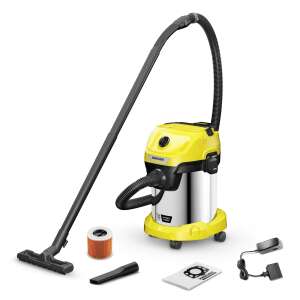 Kärcher WD 3-18 S Battery Set Wet-Dry Vacuum Cleaner - Yellow 70462479 - Cleaning Machine