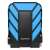 ADATA HD710 Pro 1TB hard disk extern, albastru și negru, vedere din față