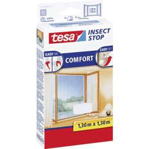 tesa Fliegengitter Comfort Klettband 1,3x1,3m alb 70463232 - Plase insecte