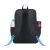 Back view of Rivacase Regent 8067 black laptop backpack with water bottle and thermos