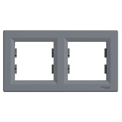 Cadru dublu orizontal Schneider ASFORA - Oțel (EPH5800262)