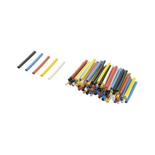 Tru Components 1571319 zsugorcső, 2:1 zsugorodási arány, 1,2/2,4 mm, vegyes színek, 125 db - Zsugorcső
