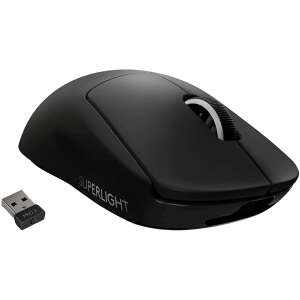 Logitech Pro X Superlight Wireless Gaming Mouse, black, lightweight, ergonomic design - Logitech Mouse