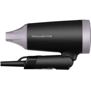 Rowenta CV1831F0 hair dryer, black and silver, side view - Rowenta