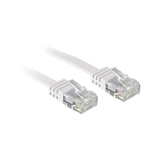 Cablu de conectare Lindy CAT6 RJ45, 30cm, Alb, UTP