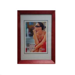 Hama "Eva" 10x15 cm-es vörös fa képkeret egy nő fotójával - Hama