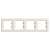Cadru orizontal bej Schneider ASFORA pentru 4 module