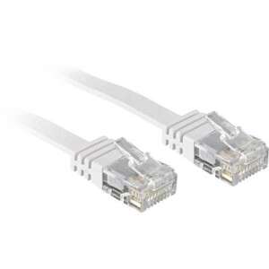 Lindy RJ45 Cat 6 UTP hálózati kábel, 10 méter, fehér, védővel - UTP kábel
