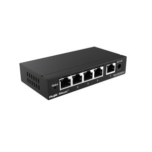 Ruijie Reeye RG-ES205GC 5-Port Gigabit Switch angled view - Switch