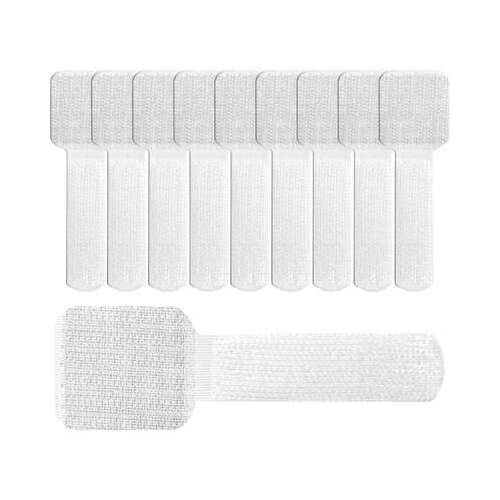 LTC Kletthalter Wall 10er Set selbstklebend Weiß (LTC 3120)