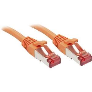 Lindy CAT 6 S/FTP geschirmtes Netzwerkkabel, orange, 0,5m, RJ45-Stecker - FTP-Kabel