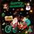 Mikulás szánon rénszarvassal, karácsonyfa, hóember és egyéb karácsonyi díszekkel, Merry Christmas ablakmatrica