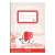ICO Hedgehog A5 Notebook, 27-32 squared pages, red cover