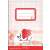 ICO Hedgehog A5 Notebook, 27-32 squared pages, red cover