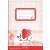 ICO Hedgehog A5 Notebook, 27-32 squared pages, red cover