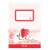 ICO Hedgehog A5 Notebook, 27-32 squared pages, red cover