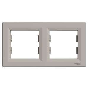 Schneider ASFORA cadru dublu, orizontal, bronz - Schneider Rame pentru întrerupătoare