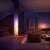 Philips Hue Signe Gradient állólámpa nappali környezetben, okos otthon világítás