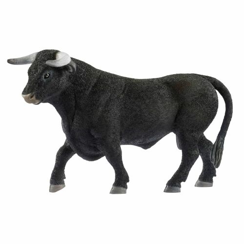 Schleich Black Bull Toy Figurine - Detailed Animal Replica