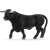 Schleich Black Bull Figurine, side view