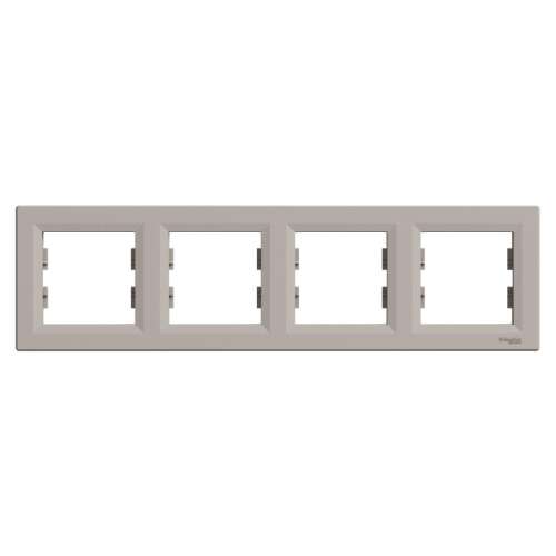 Cadru orizontal Schneider ASFORA cu 4 module, bronz
