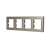 Cadru orizontal Schneider ASFORA cu 4 module, bronz, vedere laterală