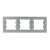 Schneider ASFORA ramă triplă pentru întrerupătoare electrice, orizontală, din aluminiu