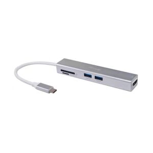 Equip 133480 USB-C Multifunkcionális adapter USB-C, USB 3.0, HDMI és SD kártya portokkal - Equip