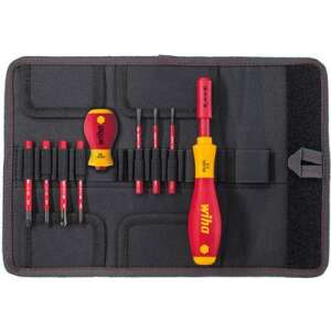Wiha VDE Screwdriver Set with 9 pieces, including slimBits for electrical work - Wiha